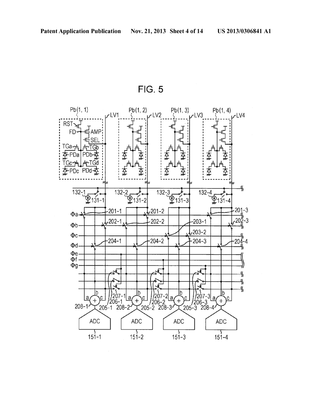 SOLID-STATE IMAGE DEVICE, METHOD OF DRIVING SOLID-STATE IMAGING DEVICE,     AND ELECTRONIC SYSTEM - diagram, schematic, and image 05