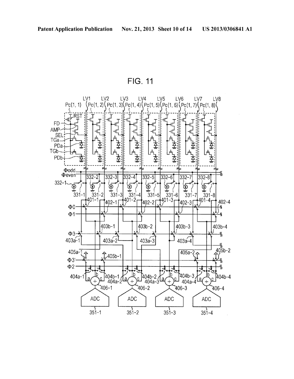 SOLID-STATE IMAGE DEVICE, METHOD OF DRIVING SOLID-STATE IMAGING DEVICE,     AND ELECTRONIC SYSTEM - diagram, schematic, and image 11