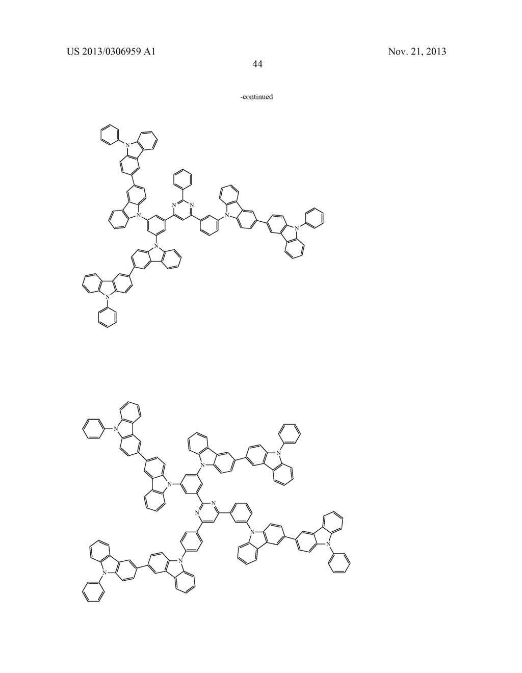 AROMATIC HETEROCYCLE DERIVATIVE AND ORGANIC ELECTROLUMINESCENT ELEMENT     USING SAME - diagram, schematic, and image 48