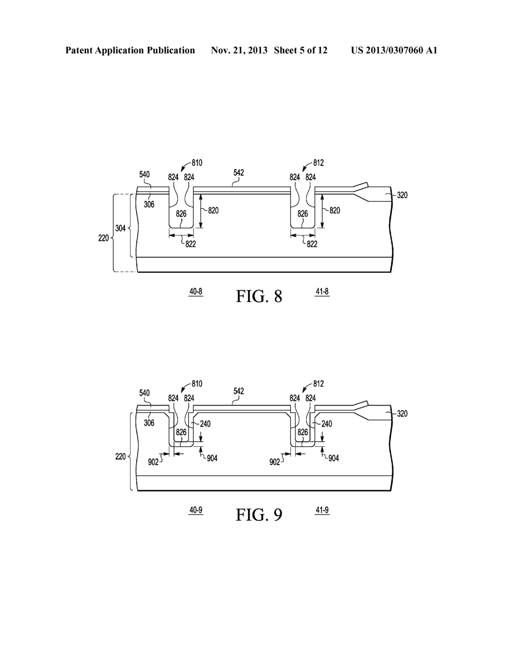 TRENCH SEMICONDUCTOR DEVICES WITH EDGE TERMINATION STRUCTURES, AND METHODS     OF MANUFACTURE THEREOF - diagram, schematic, and image 06