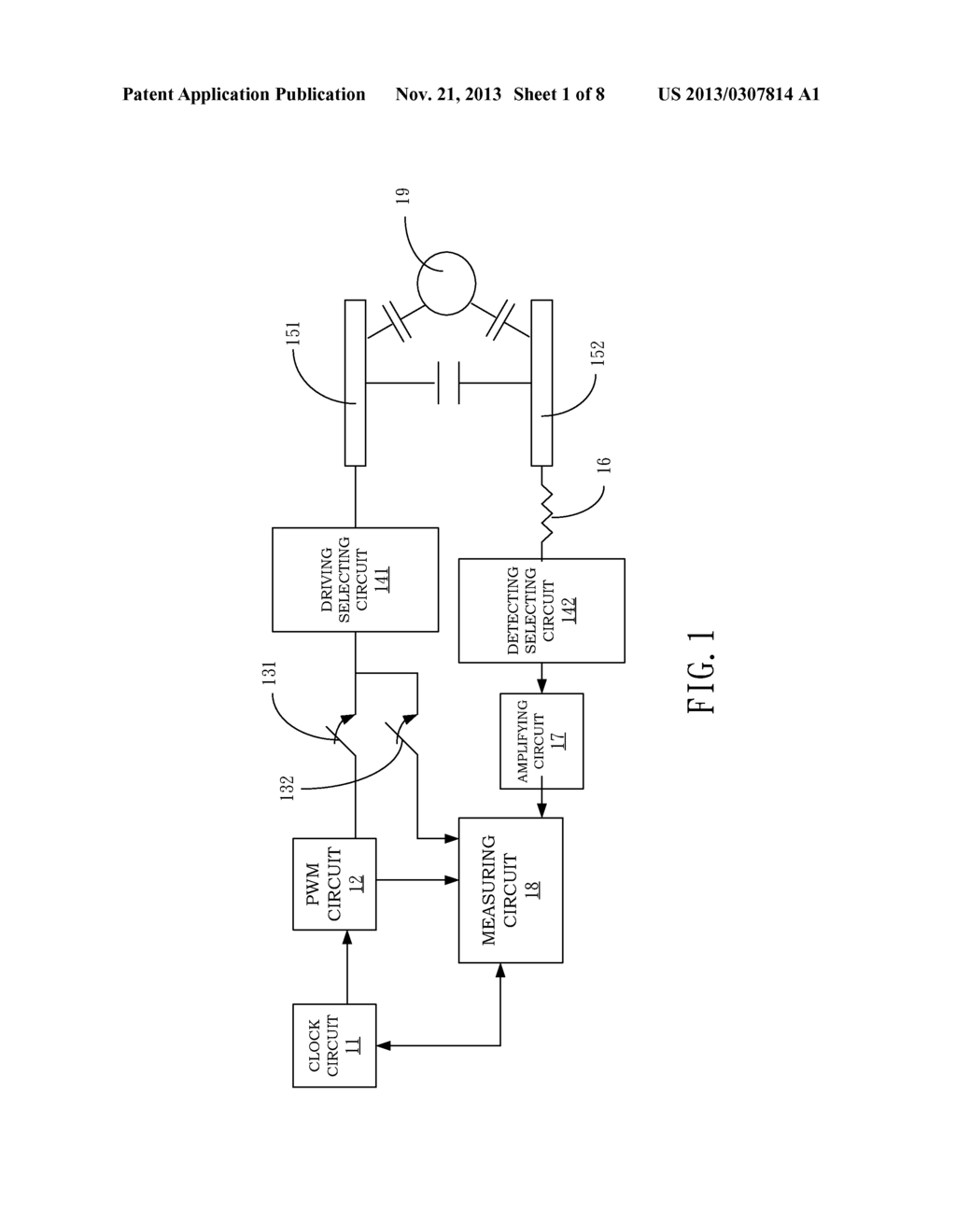 METHOD AND DEVICE FOR DETECTING CAPACITIVE TOUCH SCREEN - diagram, schematic, and image 02