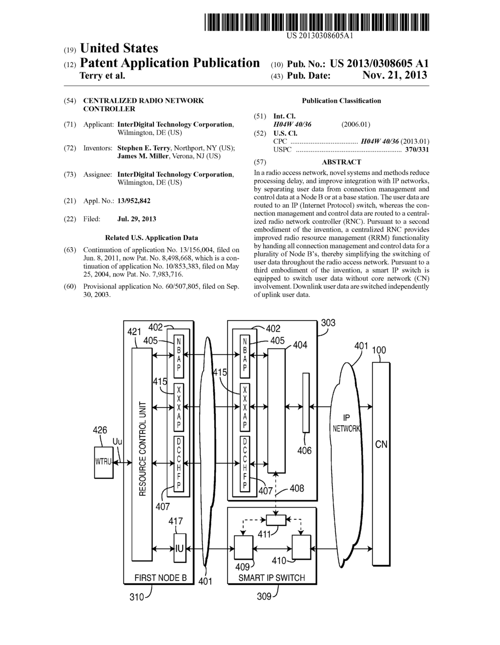 CENTRALIZED RADIO NETWORK CONTROLLER - diagram, schematic, and image 01