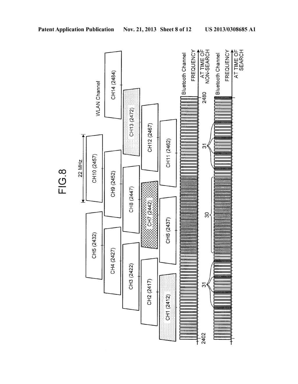 WIRELESS COMMUNICATION DEVICE, WIRELESS COMMUNICATION SYSTEM, AND     FREQUENCY ALLOCATION METHOD - diagram, schematic, and image 09