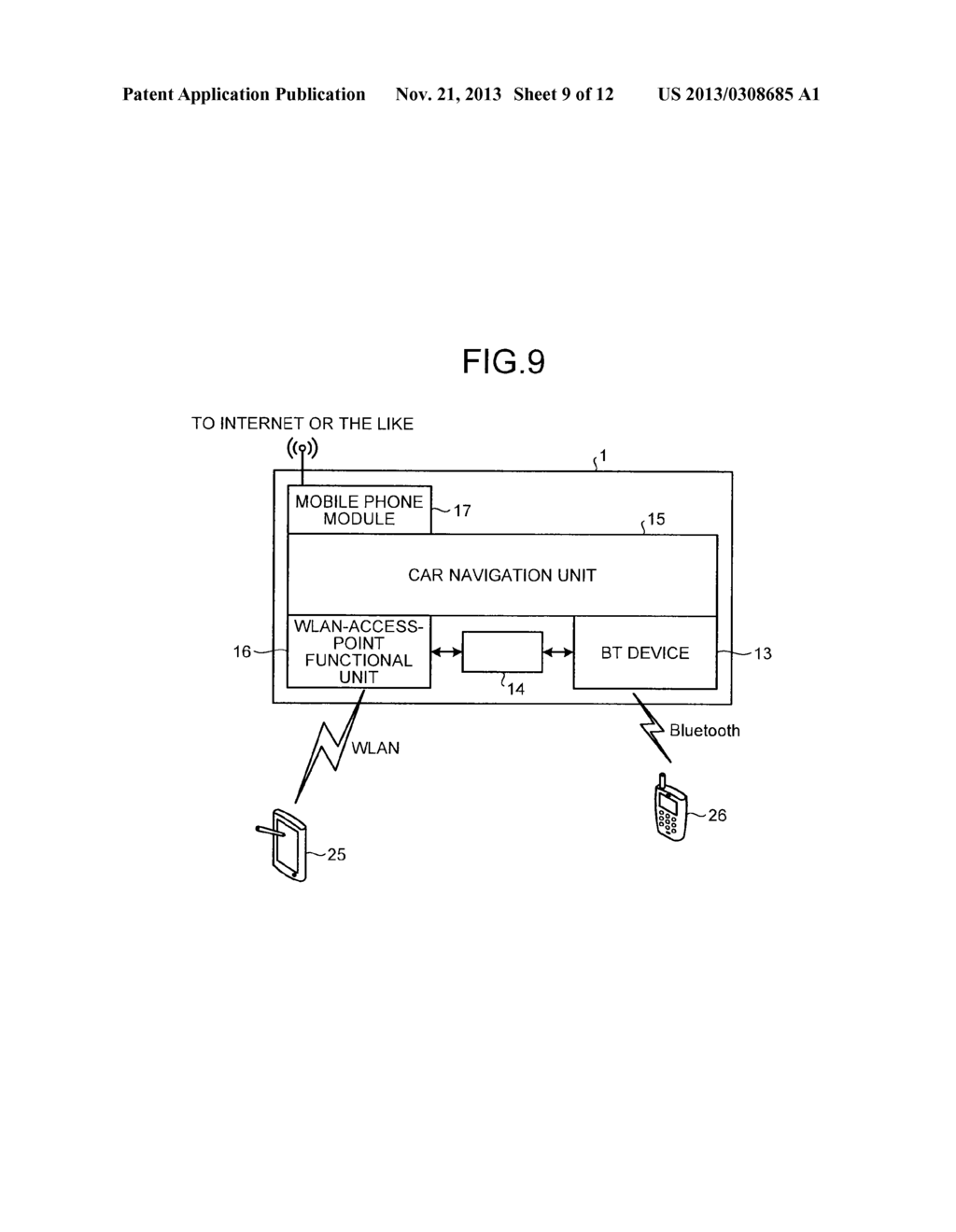 WIRELESS COMMUNICATION DEVICE, WIRELESS COMMUNICATION SYSTEM, AND     FREQUENCY ALLOCATION METHOD - diagram, schematic, and image 10