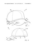BASEBALL-STYLE CAP WITH AMPLIFIED STEREO SPEAKERS diagram and image