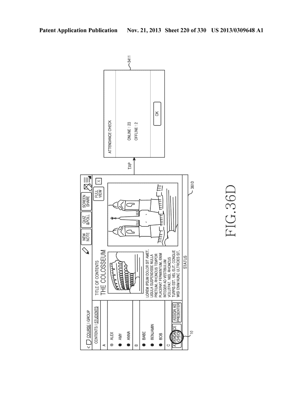 METHOD, APPARATUS AND SYSTEM FOR INTERACTIVE CLASS SUPPORT AND EDUCATION     MANAGEMENT - diagram, schematic, and image 221