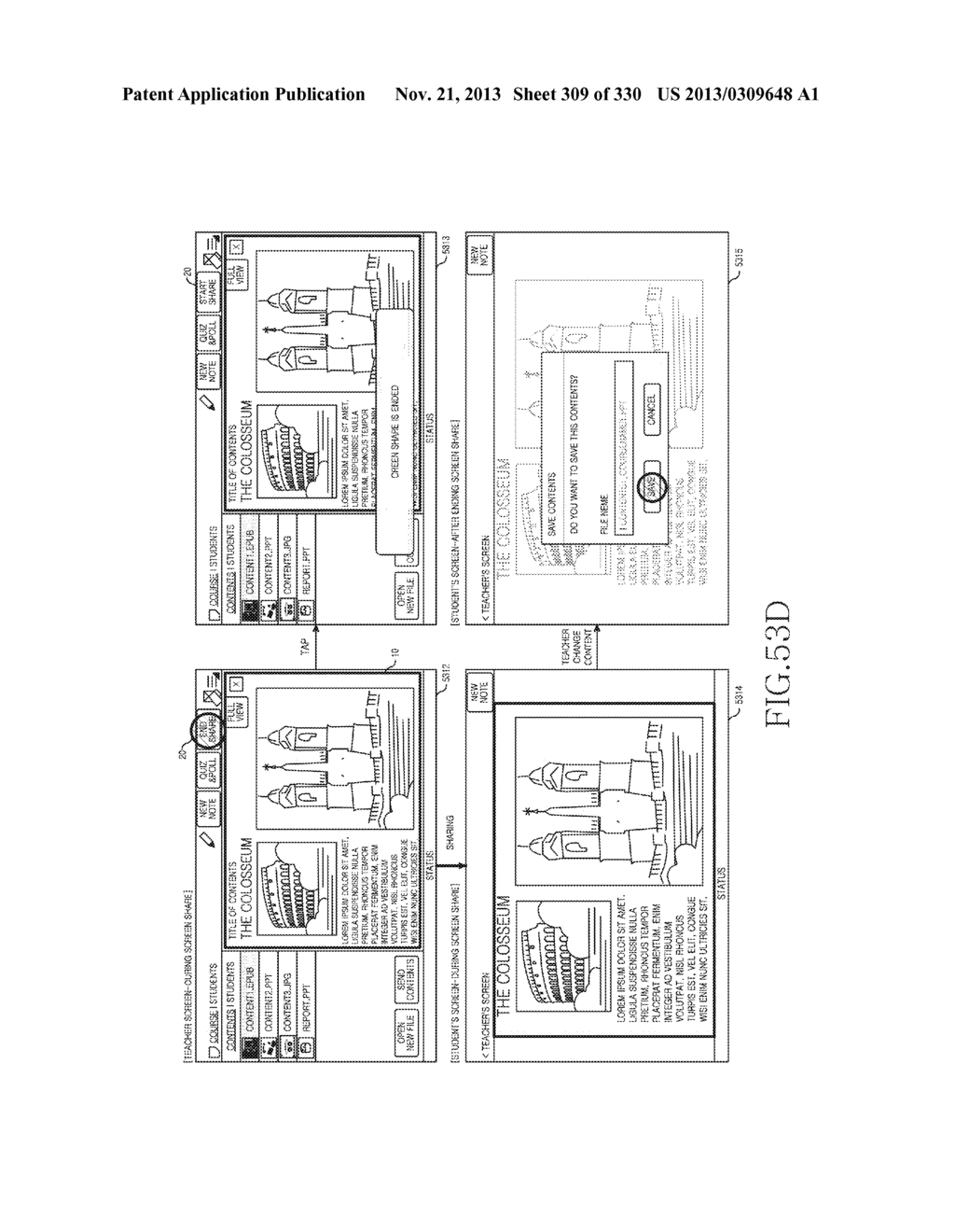 METHOD, APPARATUS AND SYSTEM FOR INTERACTIVE CLASS SUPPORT AND EDUCATION     MANAGEMENT - diagram, schematic, and image 310