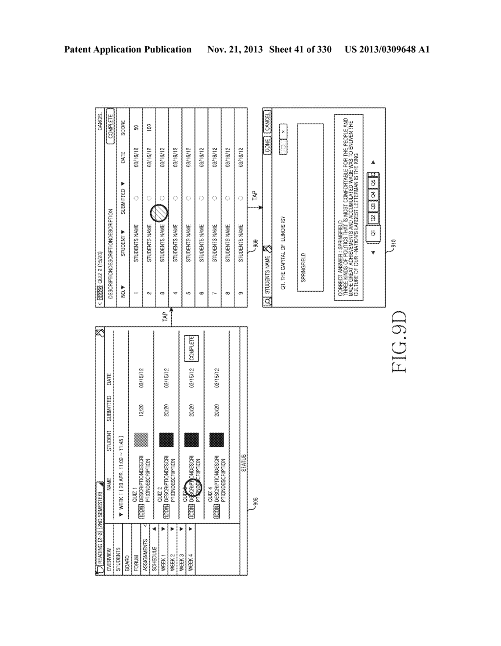 METHOD, APPARATUS AND SYSTEM FOR INTERACTIVE CLASS SUPPORT AND EDUCATION     MANAGEMENT - diagram, schematic, and image 42