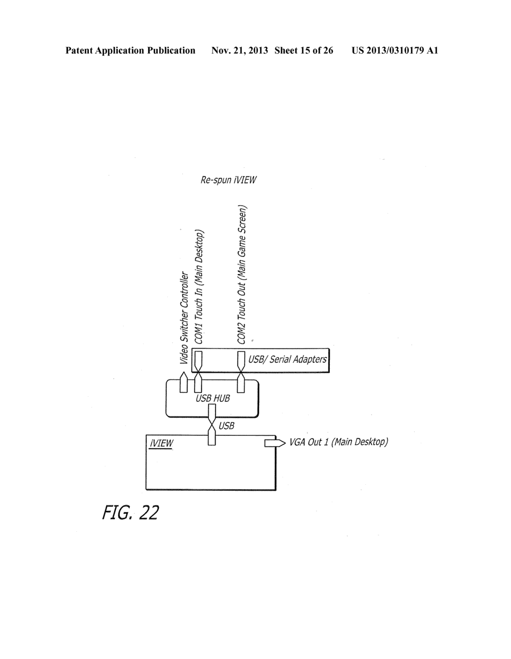 VIDEO SWITCHER AND TOUCH ROUTER SYSTEM FOR A GAMING MACHINE - diagram, schematic, and image 16