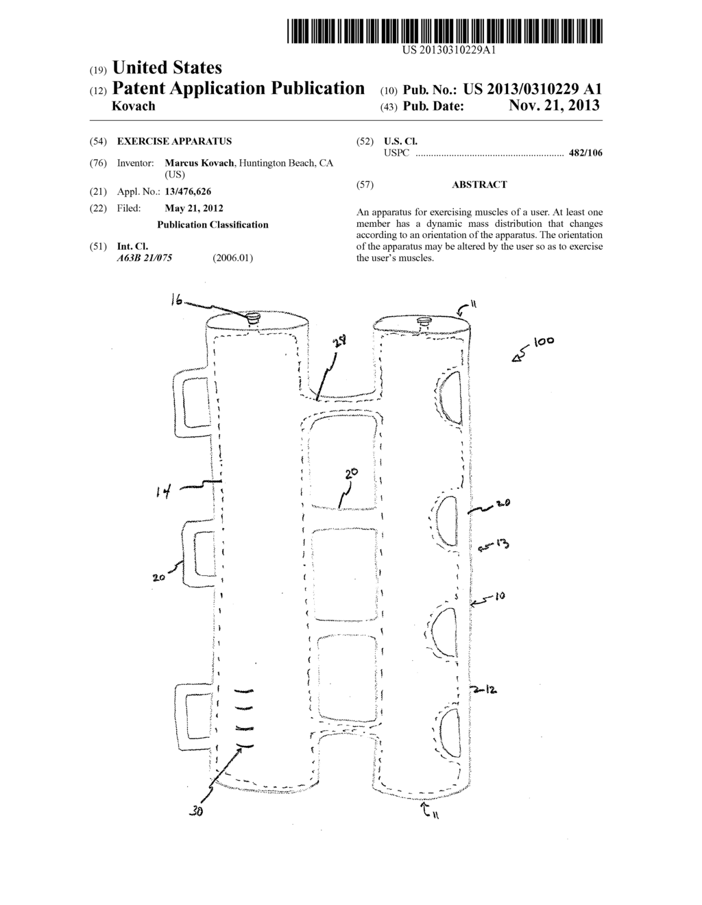 Exercise Apparatus - diagram, schematic, and image 01