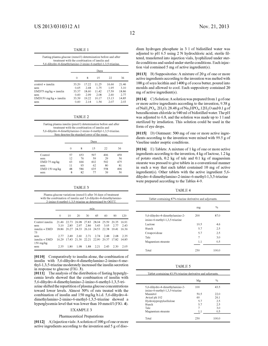 COMBINATION OF INSULIN WITH TRIAZINE DERIVATIVES AND ITS USE FOR TREATING     DIABETES - diagram, schematic, and image 15