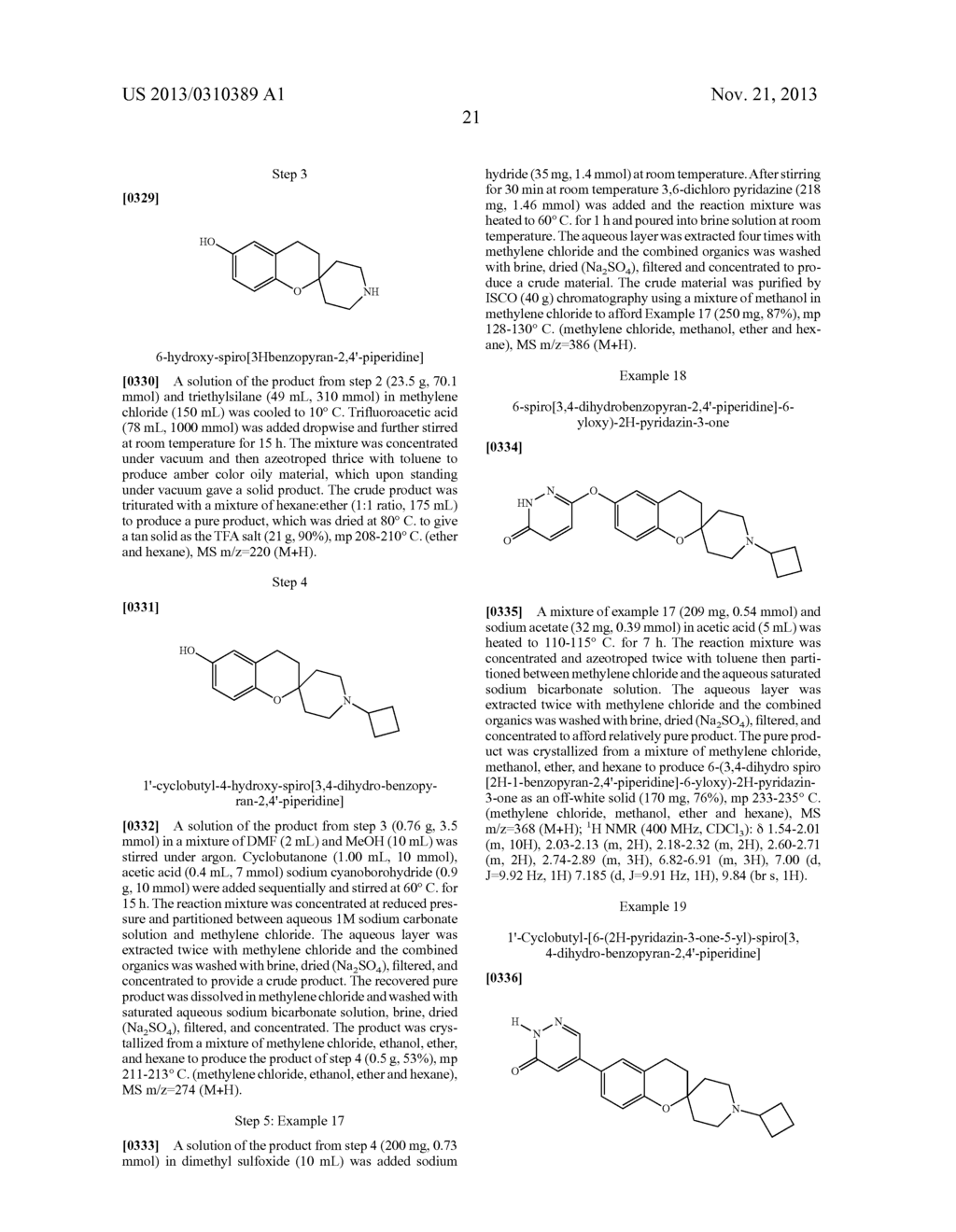 SUBSTITUTED SPIROCYCLIC PIPERIDINE DERIVATIVES AS HISTAMINE-3 (H3)     RECEPTOR LIGANDS - diagram, schematic, and image 22