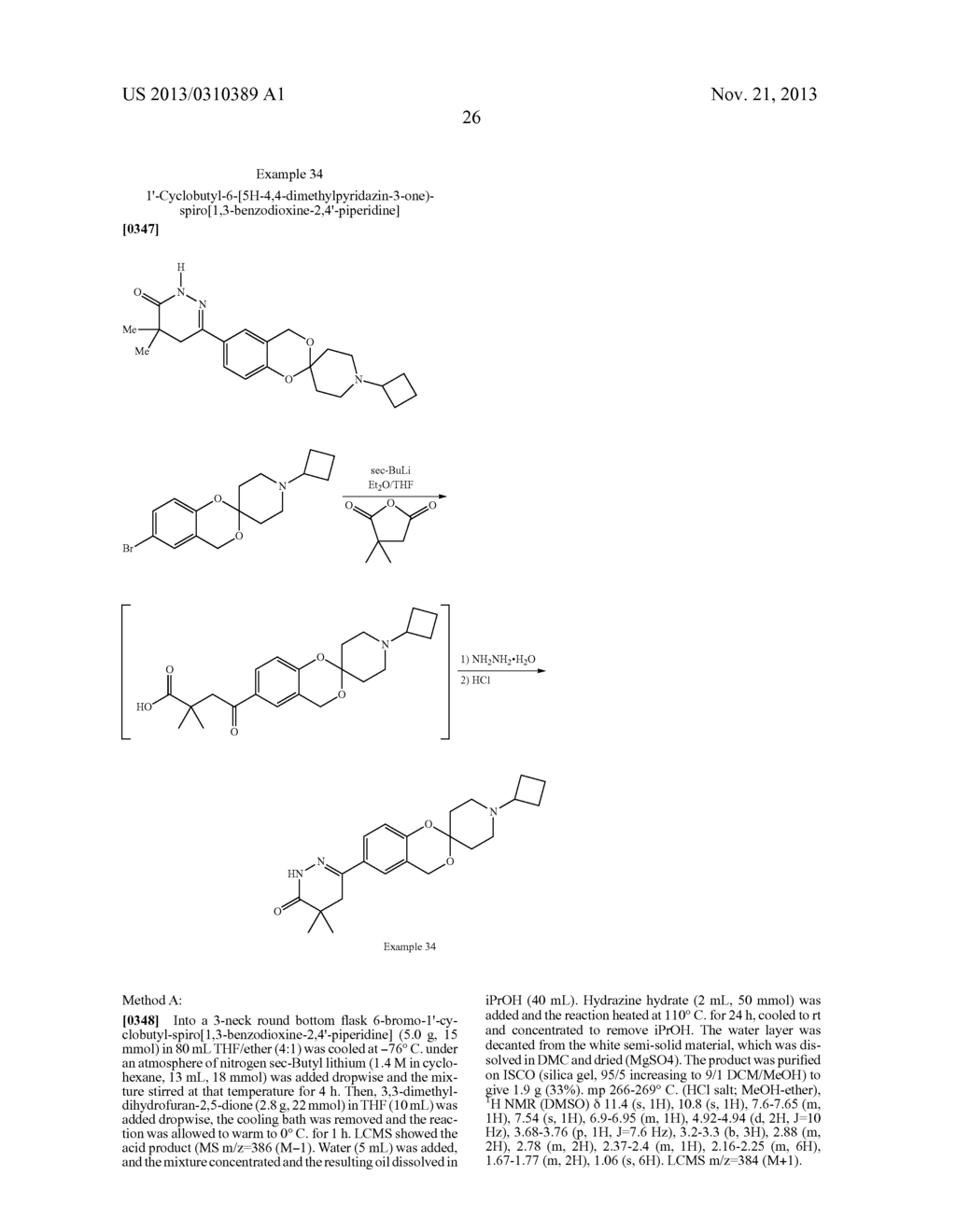 SUBSTITUTED SPIROCYCLIC PIPERIDINE DERIVATIVES AS HISTAMINE-3 (H3)     RECEPTOR LIGANDS - diagram, schematic, and image 27