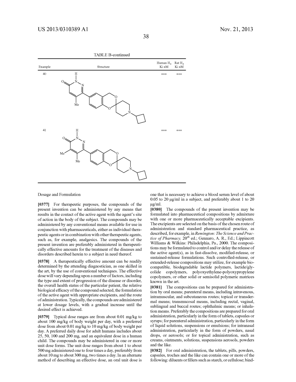 SUBSTITUTED SPIROCYCLIC PIPERIDINE DERIVATIVES AS HISTAMINE-3 (H3)     RECEPTOR LIGANDS - diagram, schematic, and image 39