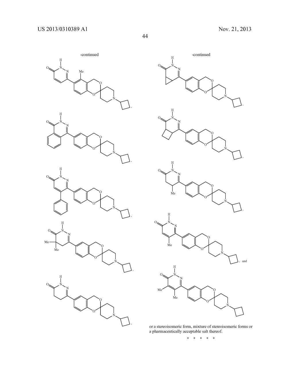 SUBSTITUTED SPIROCYCLIC PIPERIDINE DERIVATIVES AS HISTAMINE-3 (H3)     RECEPTOR LIGANDS - diagram, schematic, and image 45