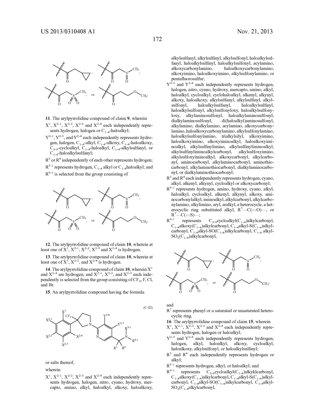 Pesticidal Arylpyrrolidines - diagram, schematic, and image 173