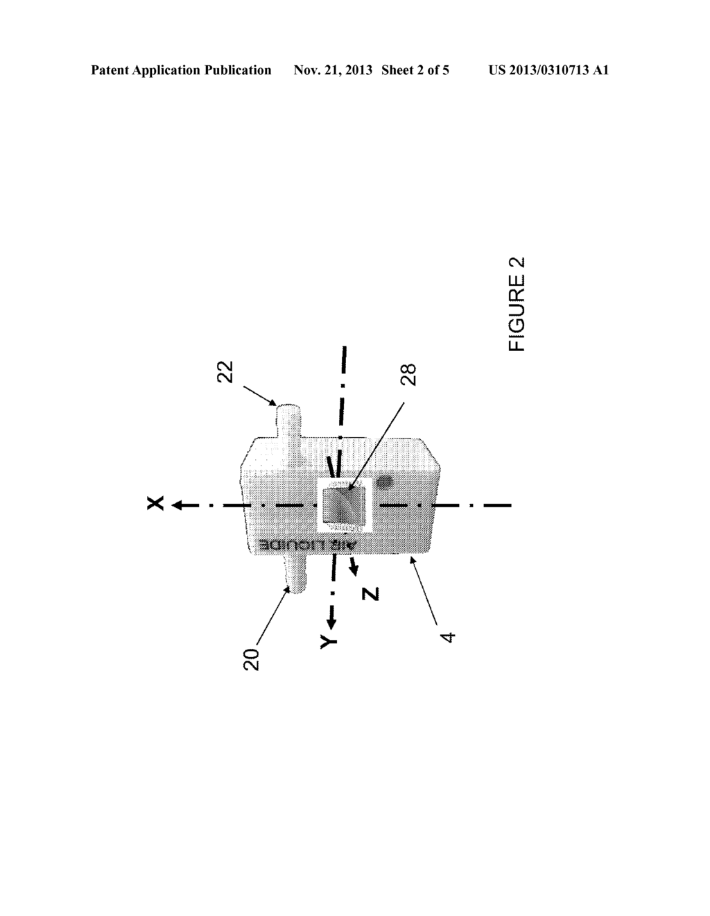 DEVICE FOR MEASURING COMPLIANCE WITH OXYGEN THERAPY USING A     THREE-DIMENSIONAL ACCELEROMETER - diagram, schematic, and image 03