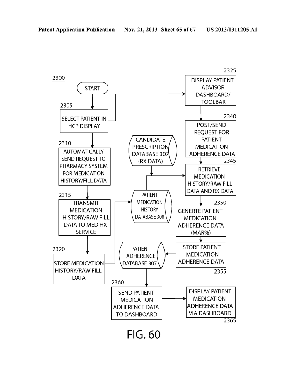 SYSTEM AND METHOD FOR INCREASING PATIENT ADHERENCE TO MEDICATION TREATMENT     REGIMENS - diagram, schematic, and image 66