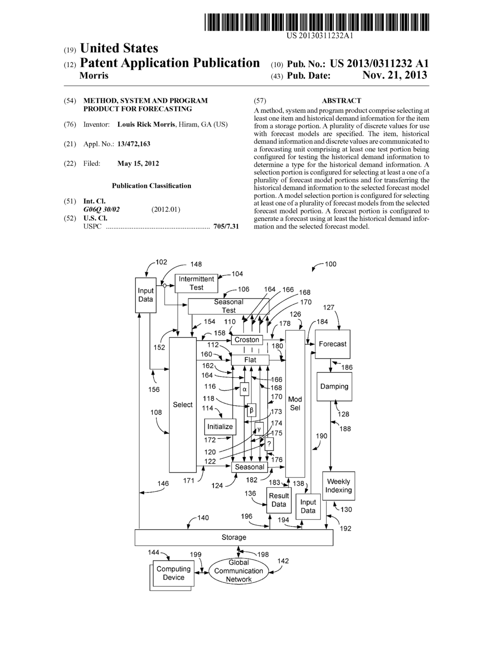 Method, System and Program Product for Forecasting - diagram, schematic, and image 01