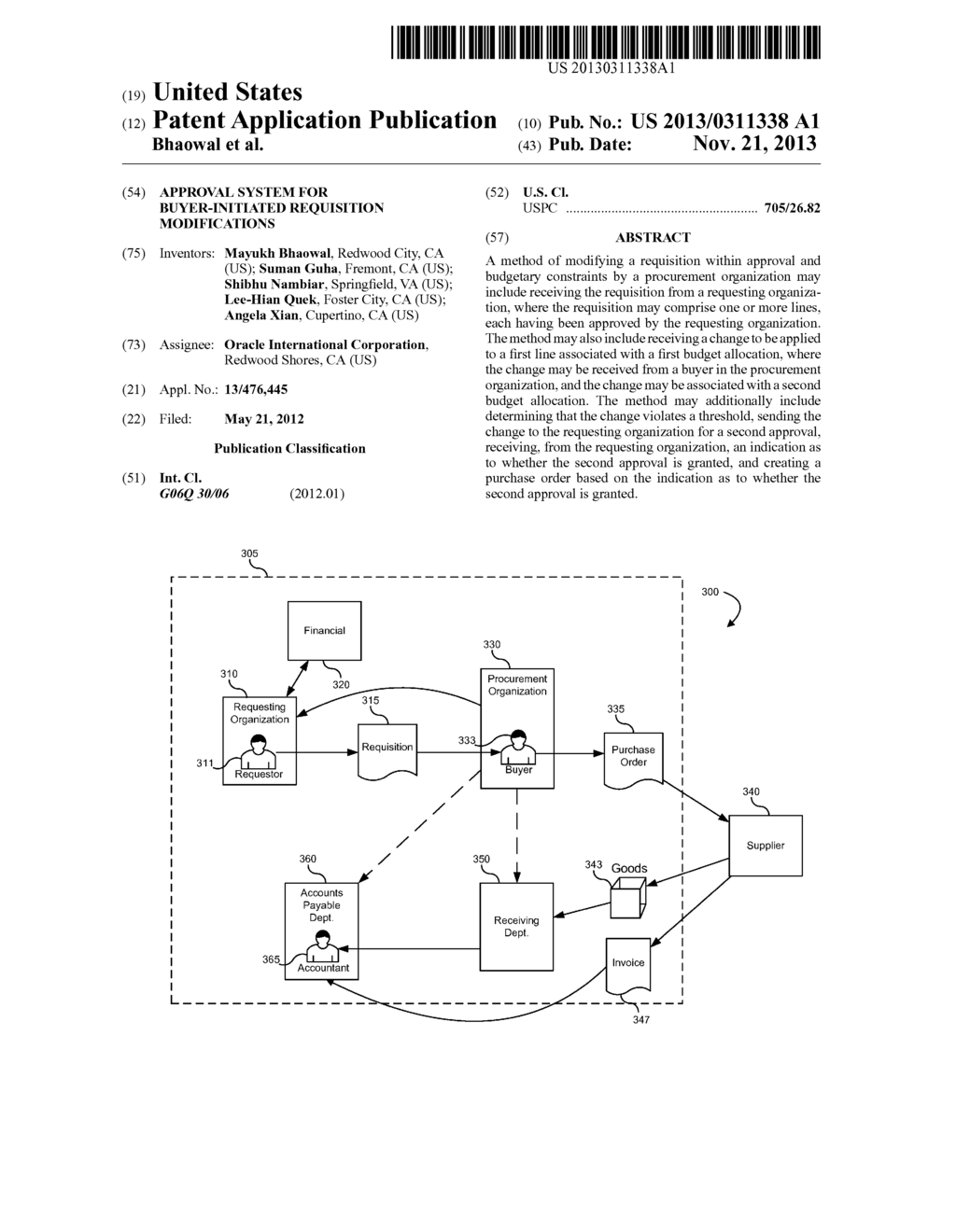 APPROVAL SYSTEM FOR BUYER-INITIATED REQUISITION MODIFICATIONS - diagram, schematic, and image 01