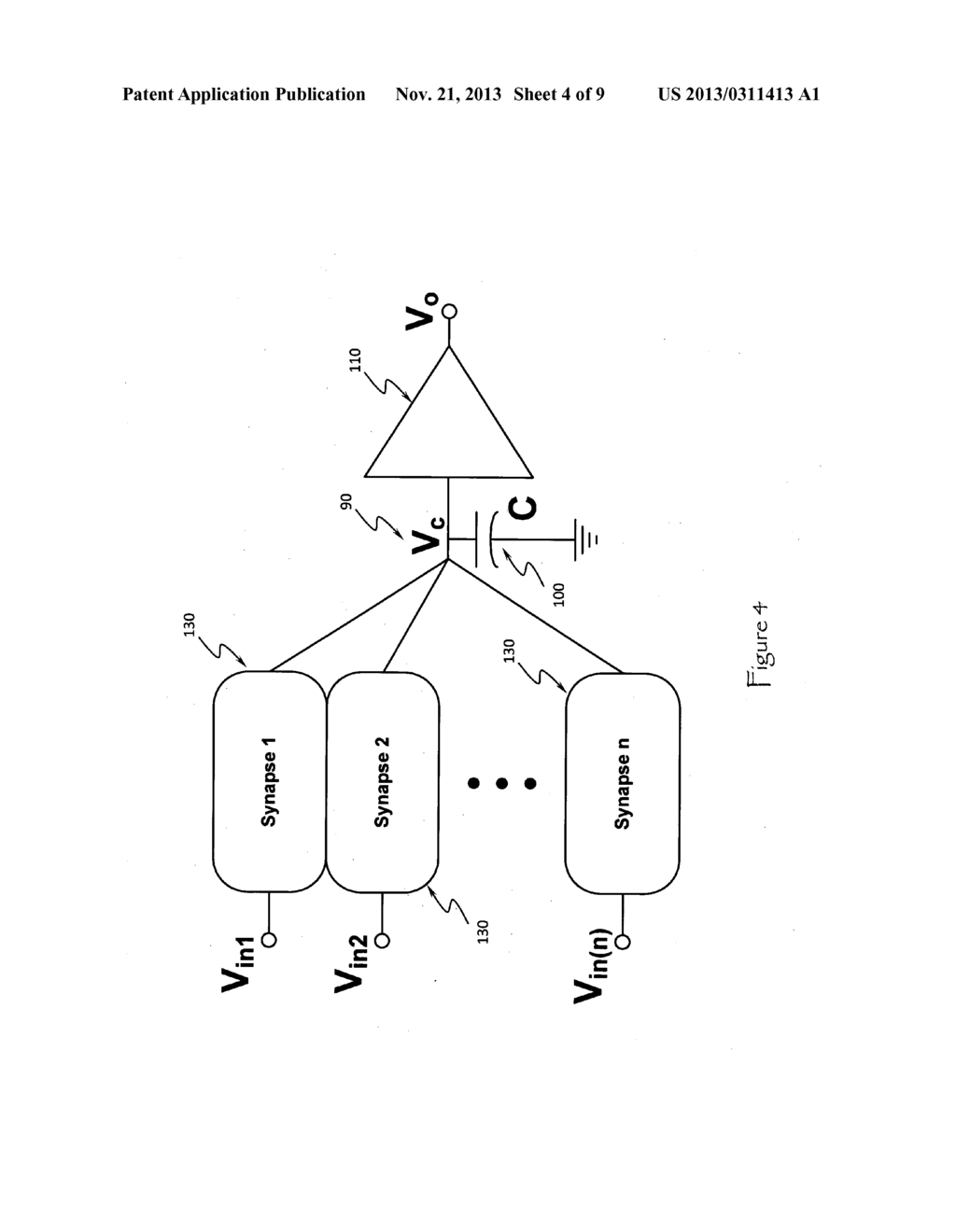 Electronic charge sharing CMOS-memristor neural circuit - diagram, schematic, and image 05