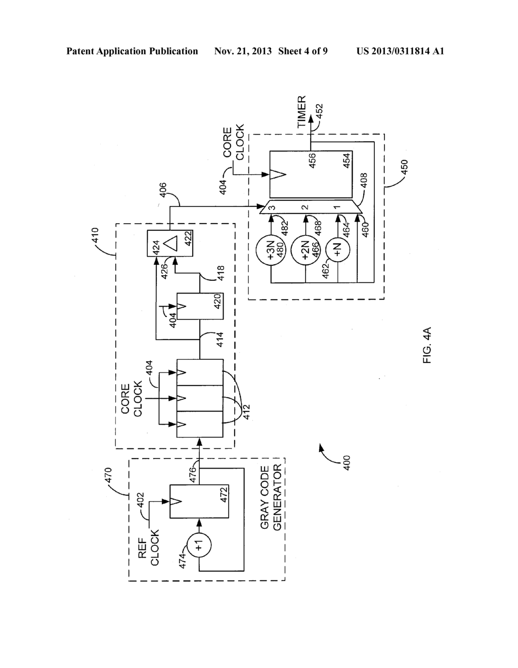 CONSTANT FREQUENCY ARCHITECTURAL TIMER IN A DYNAMIC CLOCK DOMAIN - diagram, schematic, and image 05