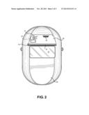 Cold Weather Welding Mask having Heated Forced Air Means diagram and image