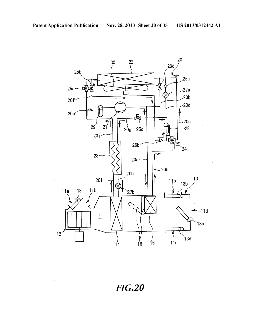 AIR CONDITIONING DEVICE FOR VEHICLE - diagram, schematic, and image 21