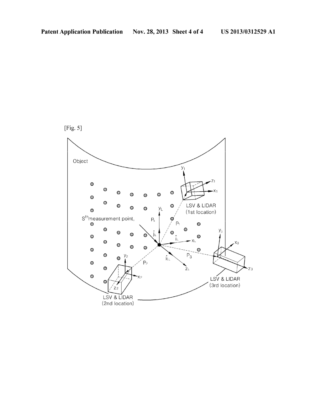 METHOD AND SYSTEM FOR THREE-DIMENSIONAL VIBRATION MEASUREMENT USING     VIBROMETER - diagram, schematic, and image 05