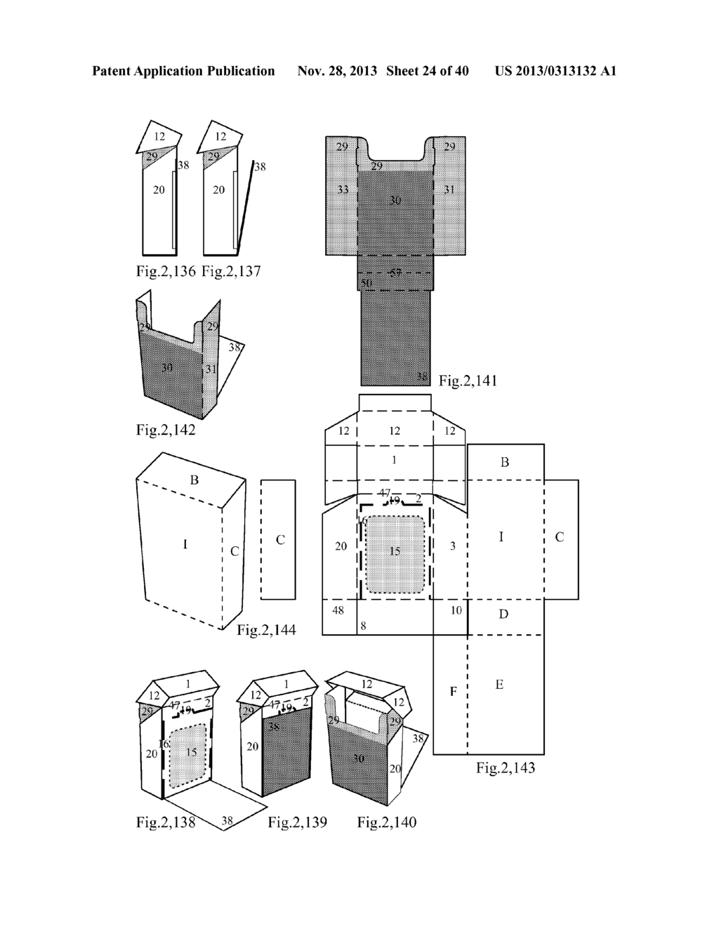 CIGARETTE BOX WITH AN OUTER SCREEN WALLS SYSTEM AND ITS BLANKS - diagram, schematic, and image 25