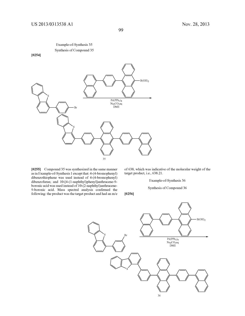 ANTHRACENE DERIVATIVE AND ORGANIC ELECTROLUMINESCENCE DEVICE USING THE     SAME - diagram, schematic, and image 100