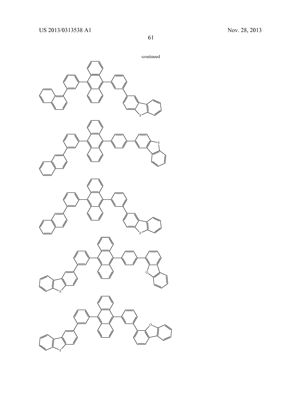 ANTHRACENE DERIVATIVE AND ORGANIC ELECTROLUMINESCENCE DEVICE USING THE     SAME - diagram, schematic, and image 62