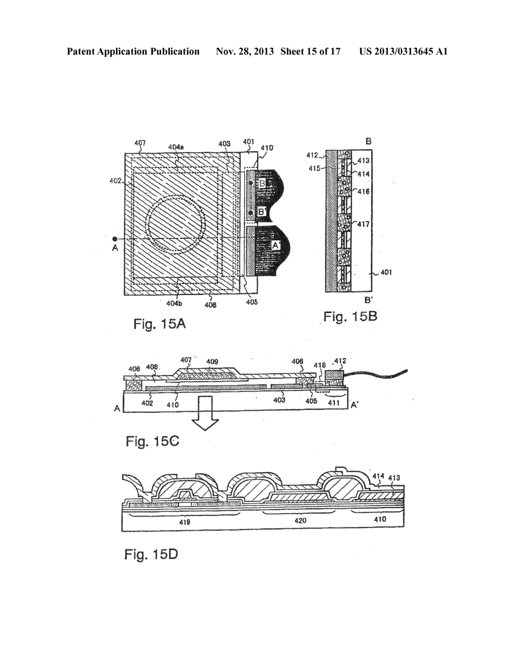 SEMICONDUCTOR ELEMENT AND DISPLAY DEVICE USING THE SAME - diagram, schematic, and image 16