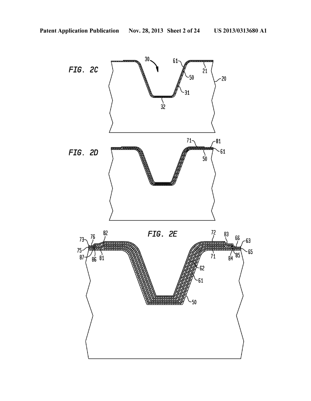 HIGH DENSITY THREE-DIMENSIONAL INTEGRATED CAPACITORS - diagram, schematic, and image 03