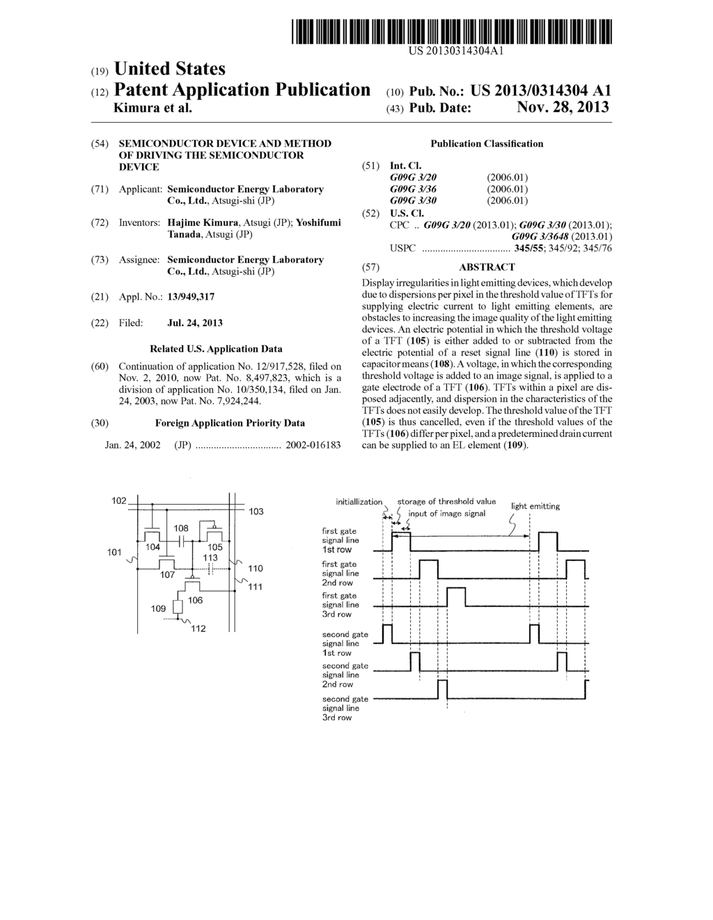 SEMICONDUCTOR DEVICE AND METHOD OF DRIVING THE SEMICONDUCTOR DEVICE - diagram, schematic, and image 01