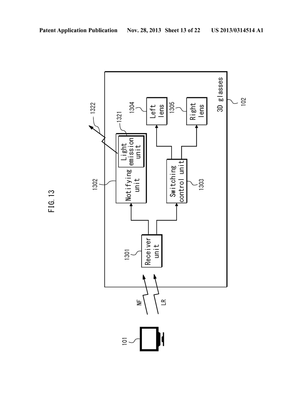 DISPLAY APPARATUS, 3D GLASSES, AND 3D-VIDEO VIEWING SYSTEM - diagram, schematic, and image 14