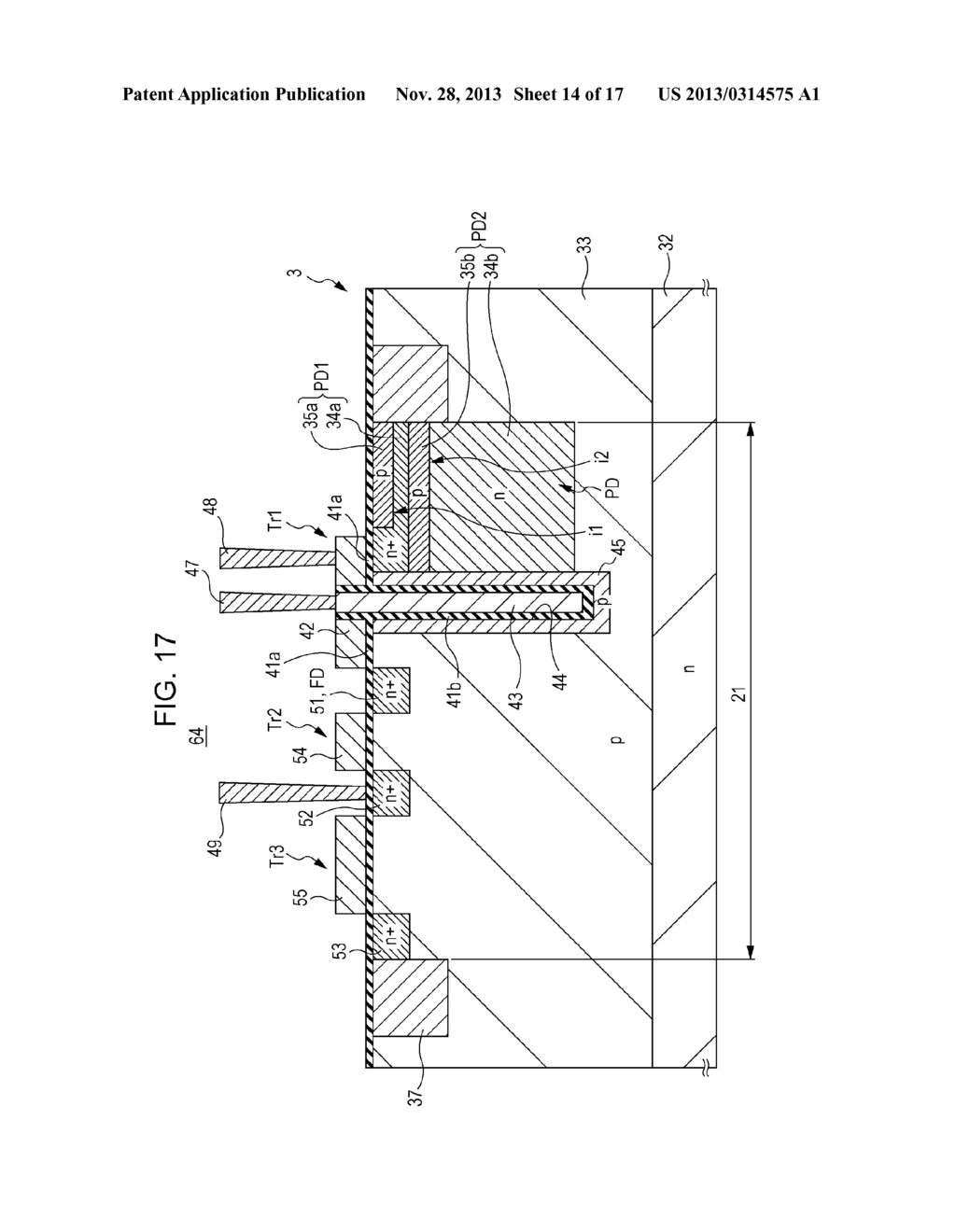 SOLID-STATE IMAGING DEVICE, METHOD OF MANUFACTURING THE SAME, AND     ELECTRONIC APPARATUS - diagram, schematic, and image 15