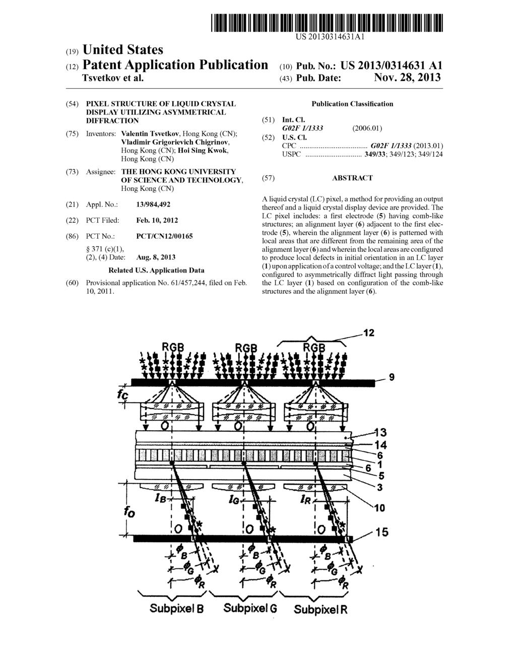 PIXEL STRUCTURE OF LIQUID CRYSTAL DISPLAY UTILIZING ASYMMETRICAL     DIFFRACTION - diagram, schematic, and image 01