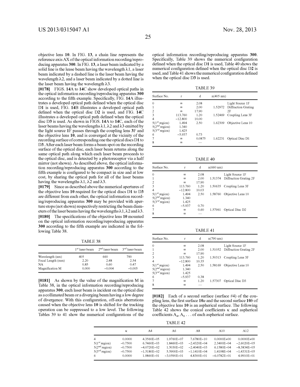 OPTICAL INFORMATION RECORDING/REPRODUCING APPARATUS AND OBJECTIVE OPTICAL     SYSTEM FOR THE SAME - diagram, schematic, and image 49