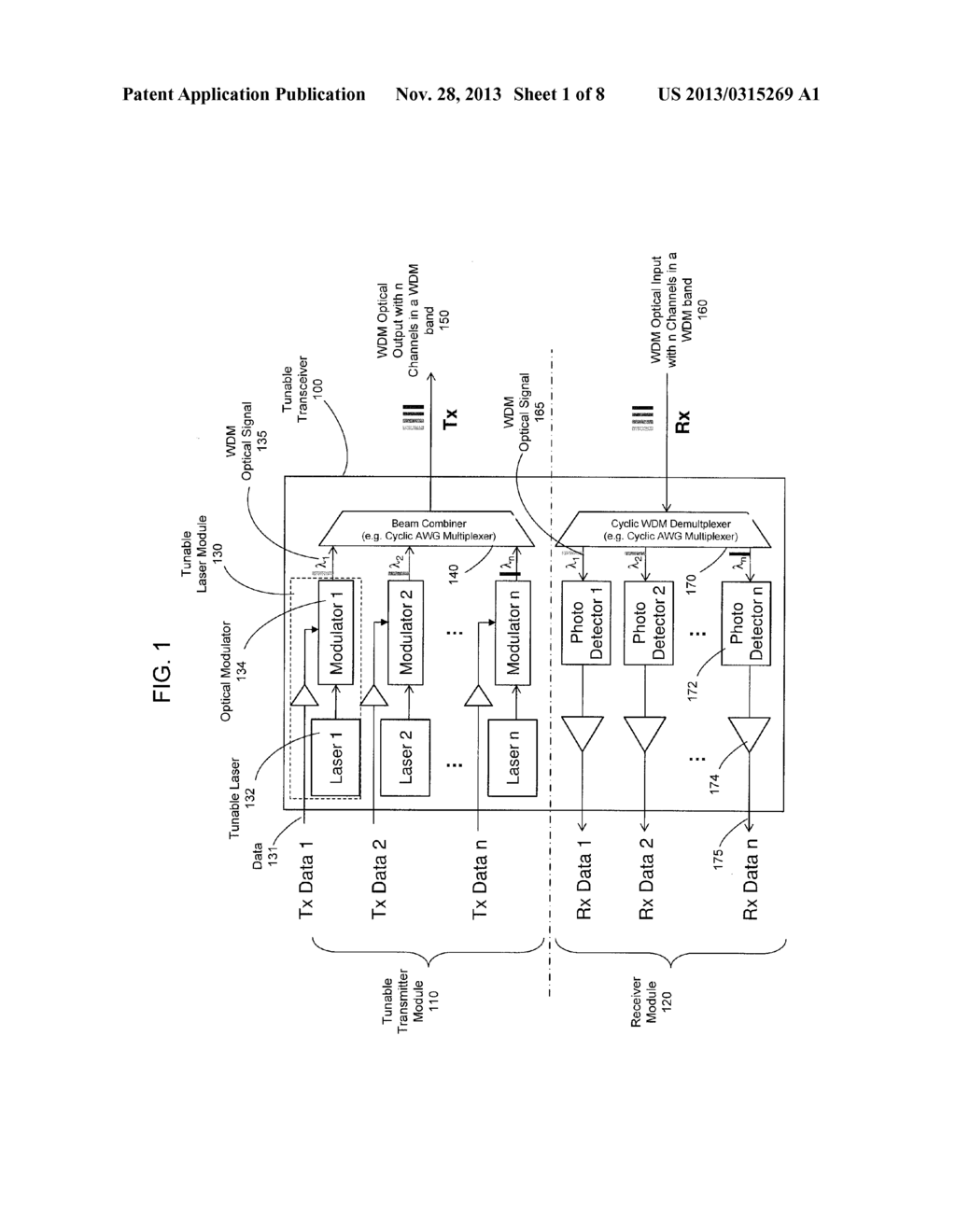 TUNABLE MULTI-WAVELENGTH SEMICONDUCTOR LASER ARRAY FOR OPTICAL     COMMUNICATIONS BASED ON WAVELENGTH DIVISION MULTIPLEXING - diagram, schematic, and image 02