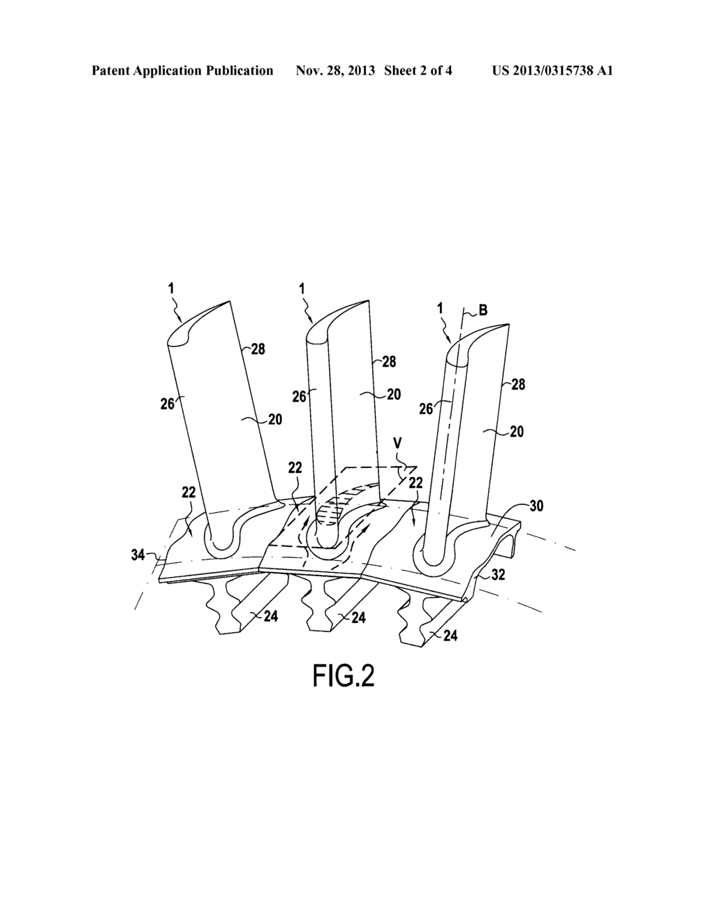 AIRFOIL AND PLATFORM ASSEMBLY FOR SUPERSONIC FLOW - diagram, schematic, and image 03