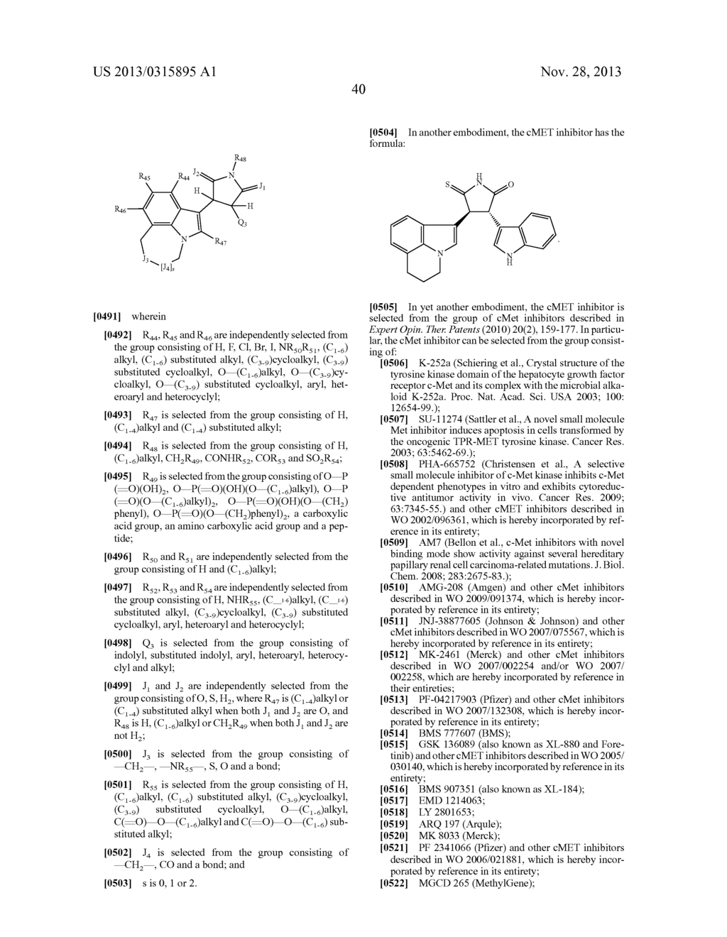 COMBINATION OF A cMET INHIBITOR AND AN ANTIBODY TO HGF AND/OR cMET - diagram, schematic, and image 44