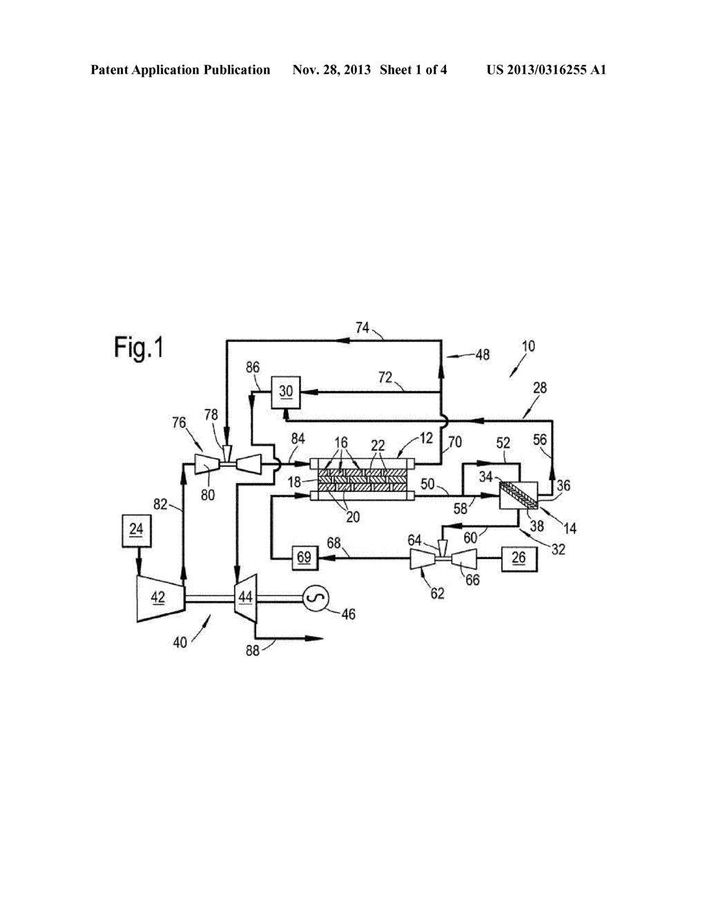 SOLID OXIDE FUEL CELL SYSTEM AND A METHOD OF OPERATING A SOLID OXIDE FUEL     CELL SYSTEM - diagram, schematic, and image 02