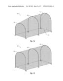 WIND RESISTANT PRACTICE CAGE WITH OPENING AND ALTERNATIVE CLOSURES diagram and image