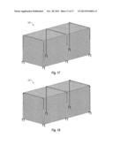 WIND RESISTANT PRACTICE CAGE WITH OPENING AND ALTERNATIVE CLOSURES diagram and image