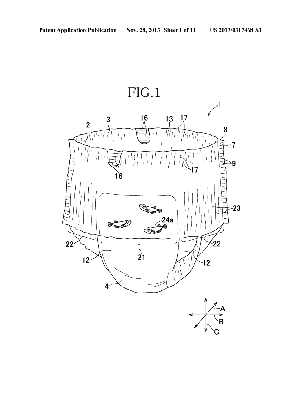 DISPOSABLE PULL-ON DIAPER AND METHOD FOR MANUFACTURING THE SAME - diagram, schematic, and image 02