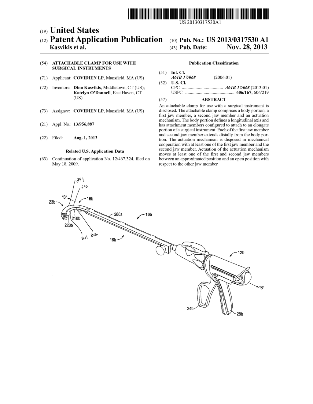 ATTACHABLE CLAMP FOR USE WITH SURGICAL INSTRUMENTS - diagram, schematic, and image 01