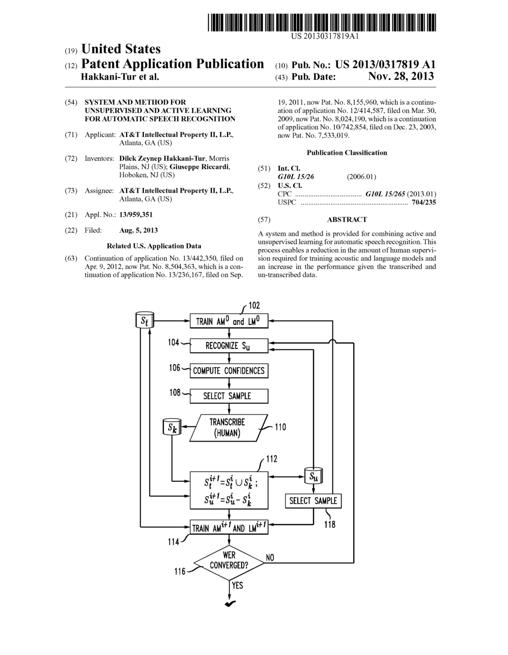 System and Method for Unsupervised and Active Learning for Automatic     Speech Recognition - diagram, schematic, and image 01