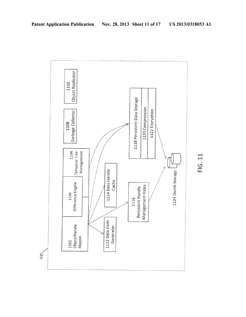 SYSTEM AND METHOD FOR CREATING DEDUPLICATED COPIES OF DATA BY TRACKING     TEMPORAL RELATIONSHIPS AMONG COPIES USING HIGHER-LEVEL HASH STRUCTURES - diagram, schematic, and image 12