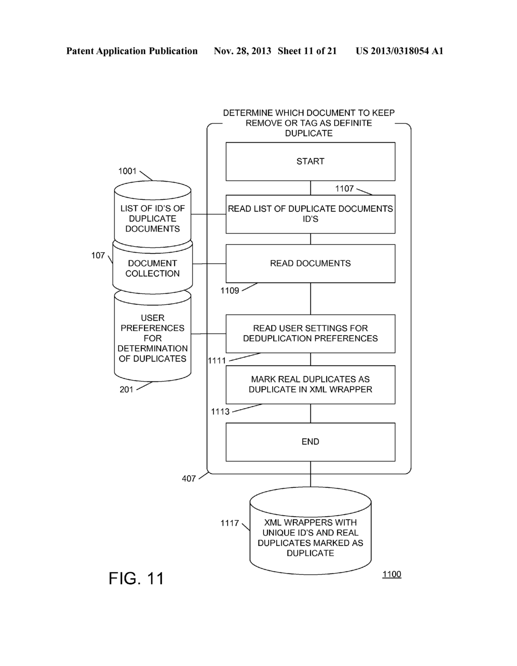 SYSTEM AND METHOD FOR NEAR AND EXACT DE-DUPLICATION OF DOCUMENTS - diagram, schematic, and image 12